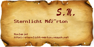 Sternlicht Márton névjegykártya